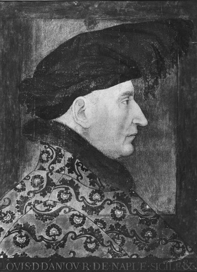 Ludvig 2. af Anjou (1377-1417) Konge af Napoli og Sicilien, 1410 af French School